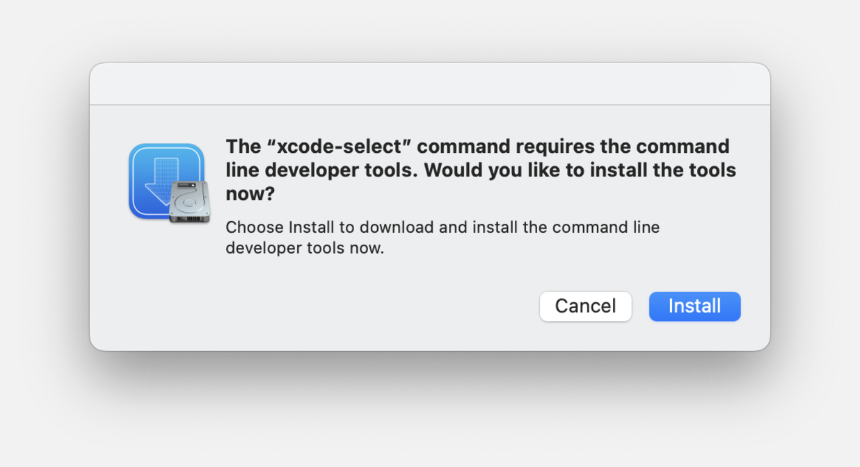 xcode-select install popup
